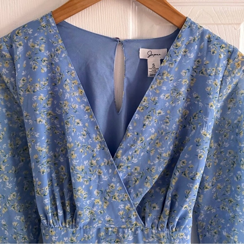 Japna Blue Floral Mini Dress - Picture 5 of 8